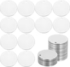 58 Pcs 304 Stainless Steel Flat Round Blank Stamping Tags, 20mm/0.8" Disc Metal Stamping Blanks with Hole for Jewelry Making DIY Crafts Pendants Label