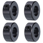 4pcs Set Screw Collars 1/2" Bore Carbon Steel Shaft Collars, 1" OD, 7/16" Width Axle Collar Clamp for Linear Rod Shaft Guide, Black Oxide