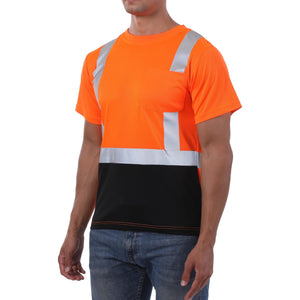 LinkMejor Camiseta de Segurança de Visibilidade Alta para Homens, Malha Refletiva