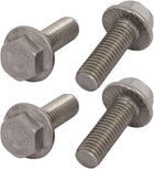 4Pcs M10 x 30mm Thread 304 Stainless Steel Hex Serrated Head Flange Screw Bolt