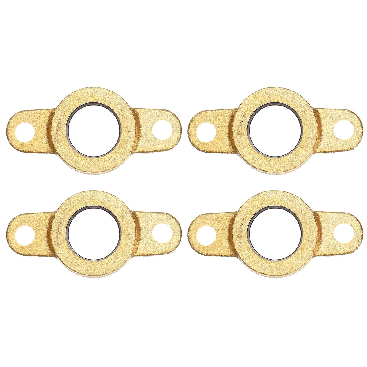 4Pcs TF12.7 Pillow Block Bearings for 12.7mm Diameter Shaft, Self Aligning 2-Bolt Flange Bearing, Copper Housing, (ABEC 3)