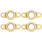 4Pcs TF12.7 Pillow Block Bearings for 12.7mm Diameter Shaft, Self Aligning 2-Bolt Flange Bearing, Copper Housing, (ABEC 3)