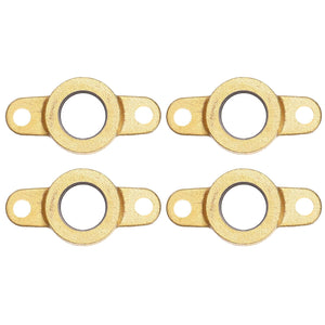 4Pcs TF12.7 Pillow Block Bearings for 12.7mm Diameter Shaft, Self Aligning 2-Bolt Flange Bearing, Copper Housing, (ABEC 3)