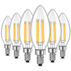 Luci a candela LED E12 regolabili 4W, 2700K bianco caldo, 450 lumen
