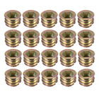 Furniture Threaded Insert Nuts Zinc Alloy M8 Internal Threads 10mm Length 20pcs