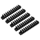 5 Pcs 10 Positions Terminal Block 300V 20A 9.5mm Pitch Single Rows 10 Circuits DIN Row Screw Terminals Strip