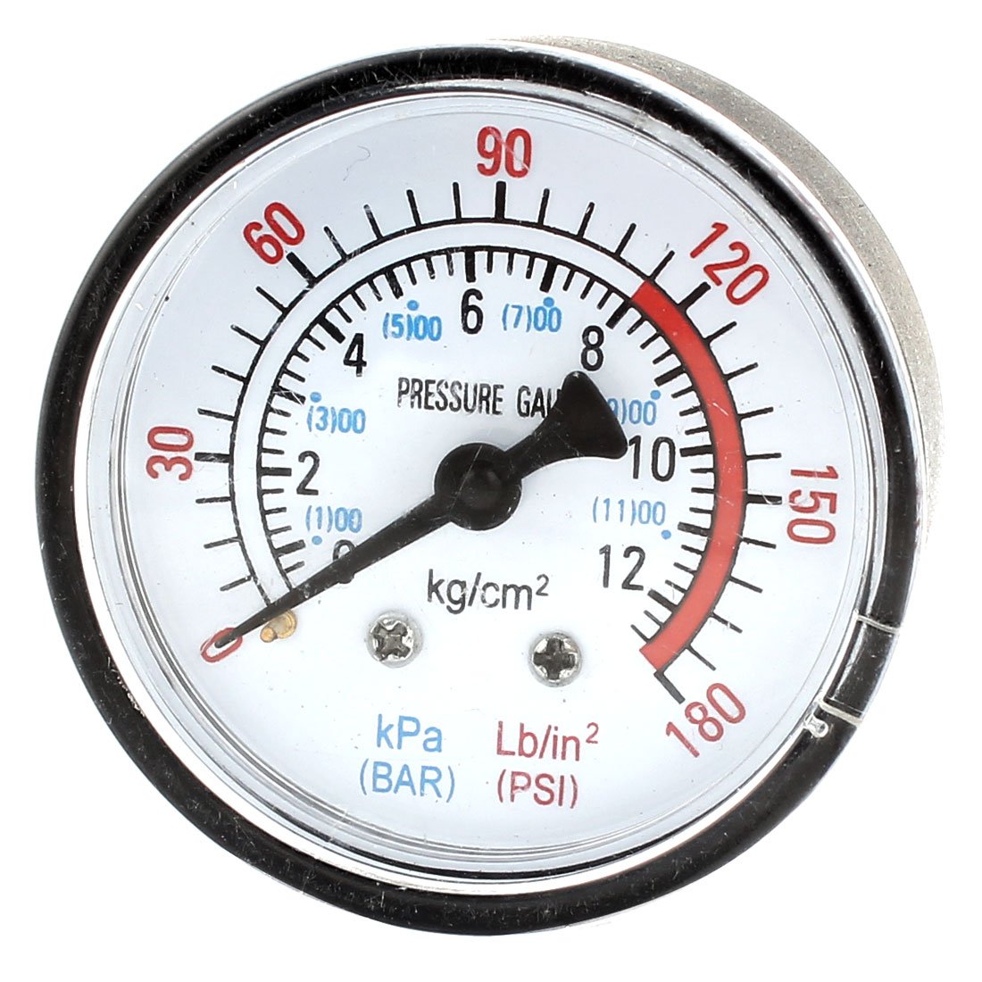 Air Compressor Pneumatic Fluid Vacuum Pressure Gauge 0-12Bar 0-180PSI