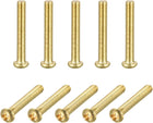 Brass Machine Screws, M3x20mm Phillips Pan Head Fastener Bolts for Furniture, Office Equipment, Electronics 100Pcs