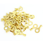 17A AWG9-3 M6 Stud Copper Tongue Non-Insulated Ring Terminals with 50 Piece