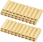 50pcs Brass Round Straight PCB Pillar Female Thread Standoff Spacer M2x3x12mm