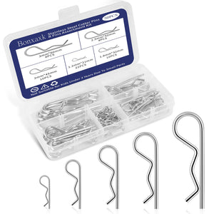 LinkMejor 50 Pz Kit di Assortimento Pinze di Bloccaggio R Clip Retaining Pin