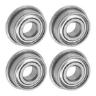 MF104ZZ Flanged Ball Bearing 4x10x4mm Double Shielded Chrome Steel Flange Bearings, 4pcs