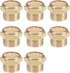 1/4 PT Sintered Bronze Exhaust Muffler with Brass Body Flat 8pcs