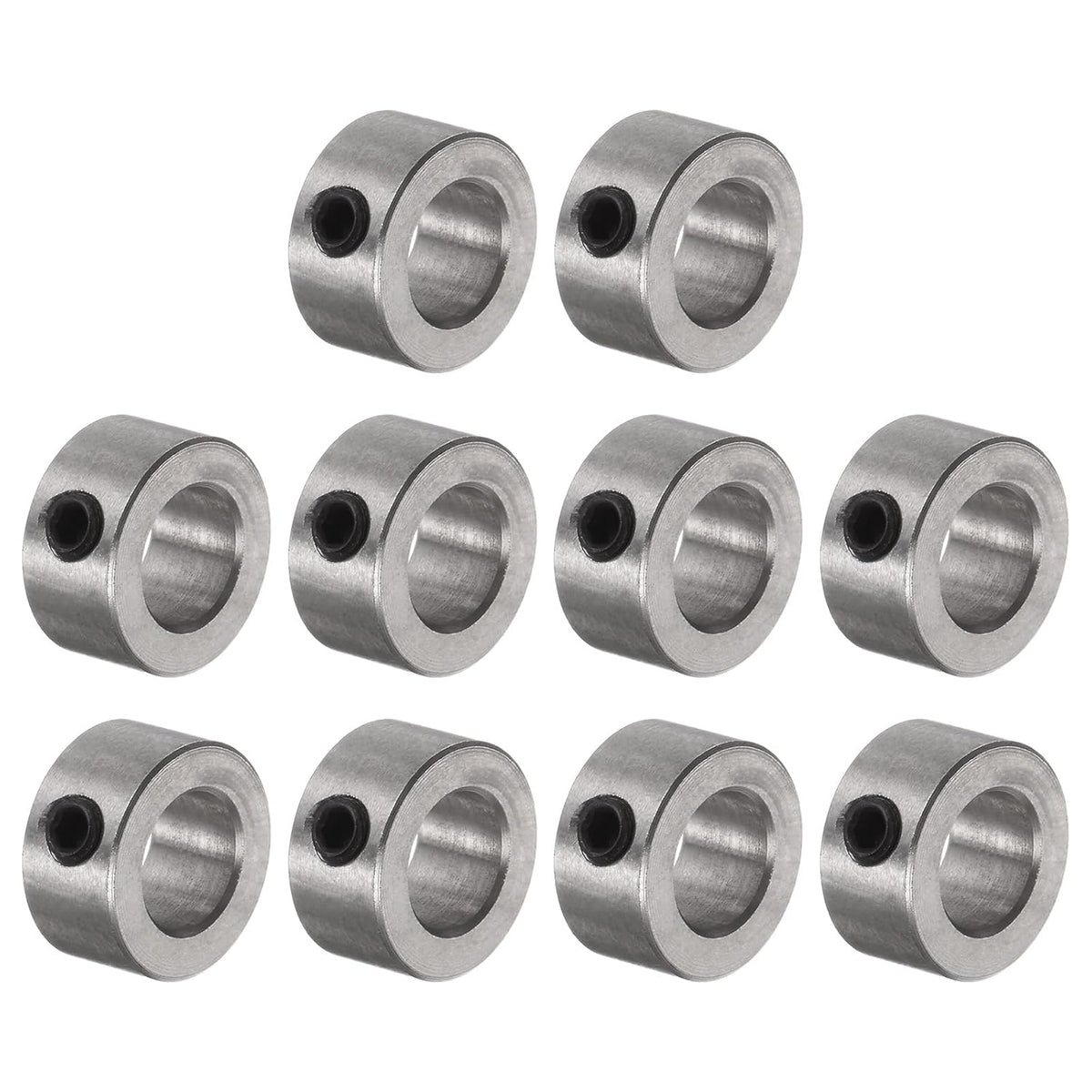 10pcs Set Screw Collars 8mm Bore Stainless Steel Shaft Collars, 14mm OD, 7mm Width, Landing Gear Stopper Wheel Collar