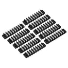 10 Pcs 8 Positions Terminal Block 300V 20A 9.5mm Pitch Dual Rows 8 Circuits DIN Row Screw Terminals Strip