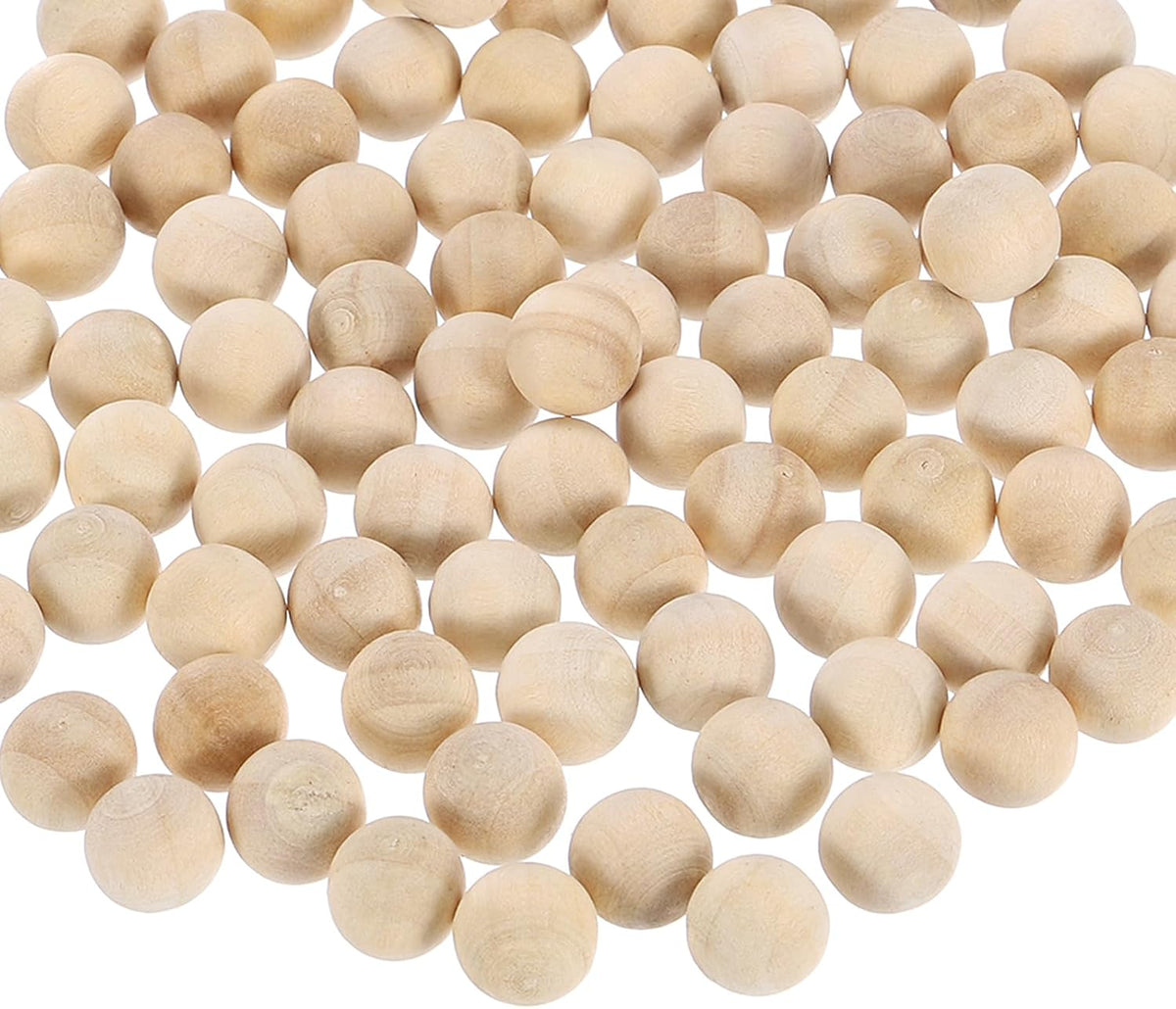 200pcs Round Wood Balls 10mm Diameter Unfinished Solid Wooden Spheres, Natural Wood Craft Balls for DIY Craft Projects Art Ornaments