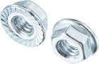 5/16"-18 Serrated Flange Hex Lock Nuts, Carbon Steel Zinc Plated 25pcs