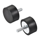 M8 Rubber Mounts, 2pcs Male Thread Vibration Isolator Shock Absorber for Garage Motor Air Compressor Car Boat Bobbins, D40mmxH20mm