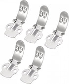 LinkMejor Blank Shoe Clips 30mm x 14mm Stainless Steel for DIY Crafts Silver Tone 20 Pcs