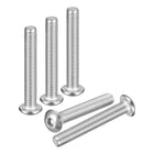 LinkMejor M5-0.8x35mm Button Head Socket Cap Screw 25 Pack 304 SS Whitewashed