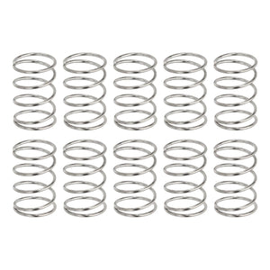 10Pcs Compression Springs, 0.5mm Wire Diameter x 7mm OD x 10mm Length 304 Stainless Steel Extension Spring Ballpoint Pen Pressure Springs for Shop Home Repairs, Silver