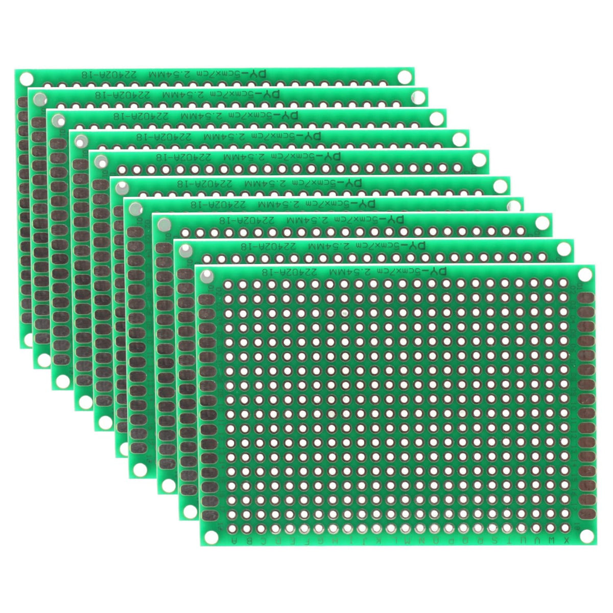 10 Pcs 5x7CM FR4 Doble Lado Prototipo PCB Soldado Placa de Pan universal 5x7 cm 50mmx70mm