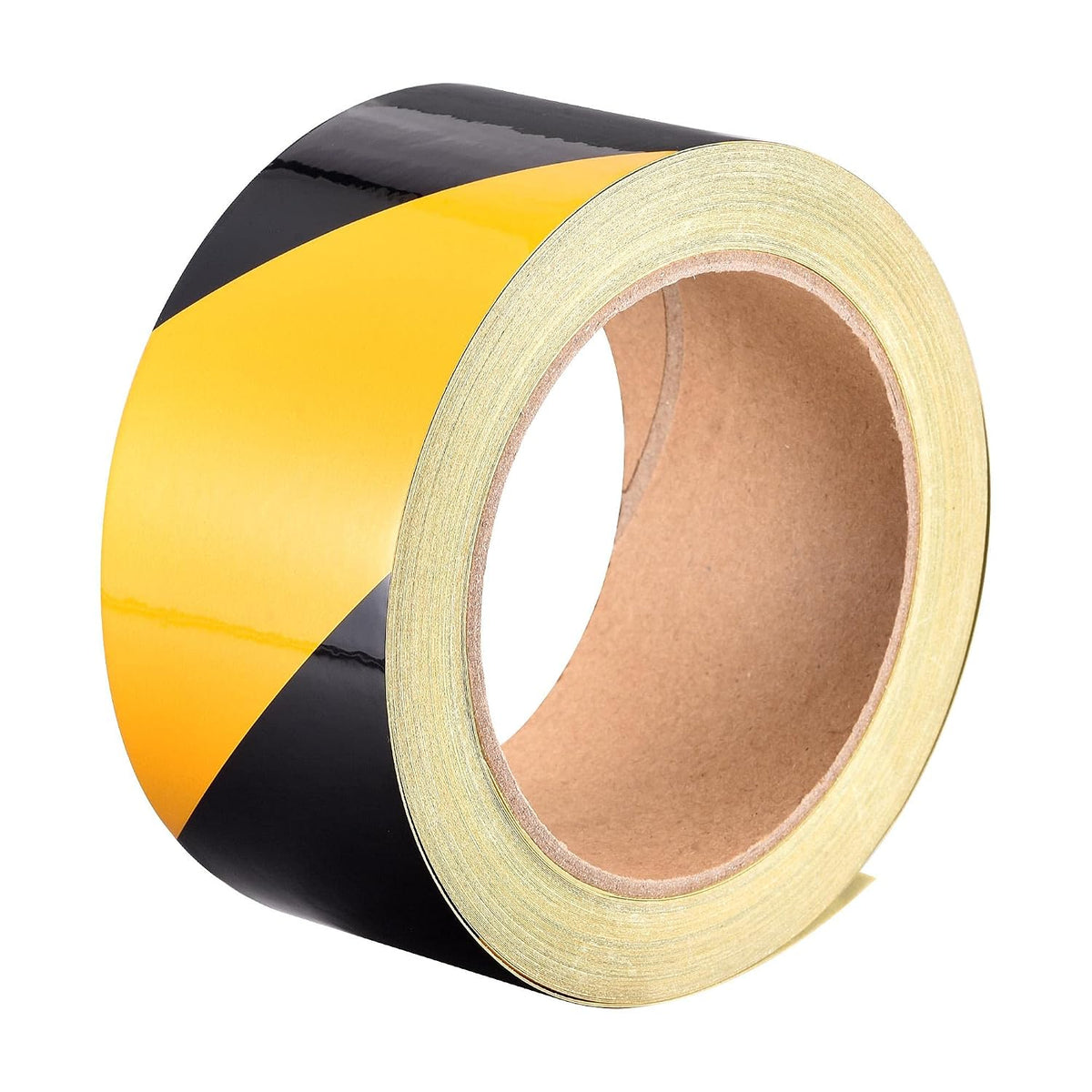 Reflective Tape Yellow Black, 50mm x 25m, Outdoor Waterproof Warning Tape for Bikes, RV, and Boat Striping Marking