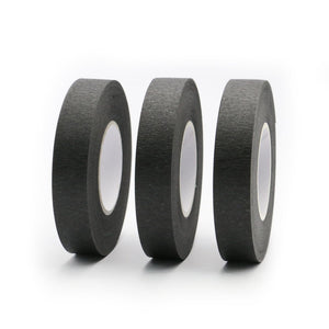 LinkMejor Nastro di Mascheramento Nero per Pittori, 0.6 pollice X 33 Yard X 3 Confezioni, Nastro in Carta per Arti Fai Da Te, Decorazione, Scuola, Progetti Domestici Ufficio