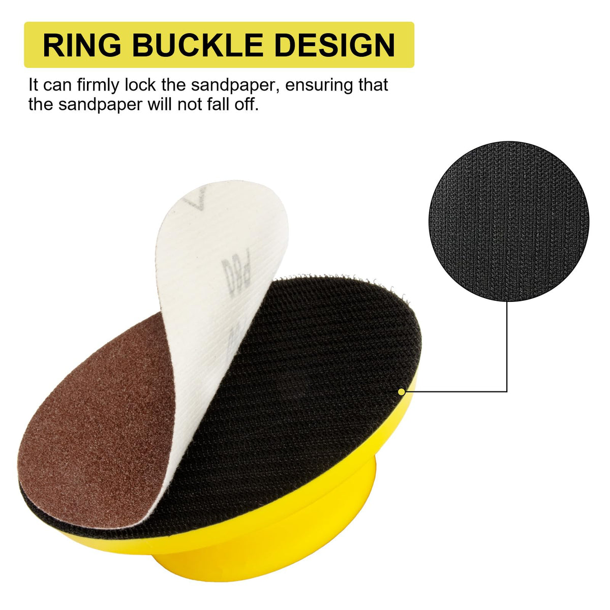 LinkMejor 2 Pcs Sanding Blocks 3 inch Round Hook and Loop Sanding Block for Woodworking Furniture Restoration Automotive Body Arts Crafts Hand Sanding Block