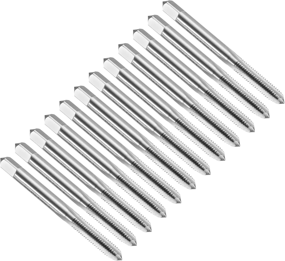 12pcs Tappi a Flusso Rettilineo, Viti Metriche M5 x 0.8, Strumento di Tassellatura per Trattamento di Trucioli, Macchina per Trucioli in Acciaio a Velocità Superiore 6542 (HSS 6542)