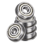 10Pcs F625ZZ Flanged Ball Bearings, 5 x 16 x 5mm Double Shielded Chrome Steel Deep Groove Bearing, ABEC5