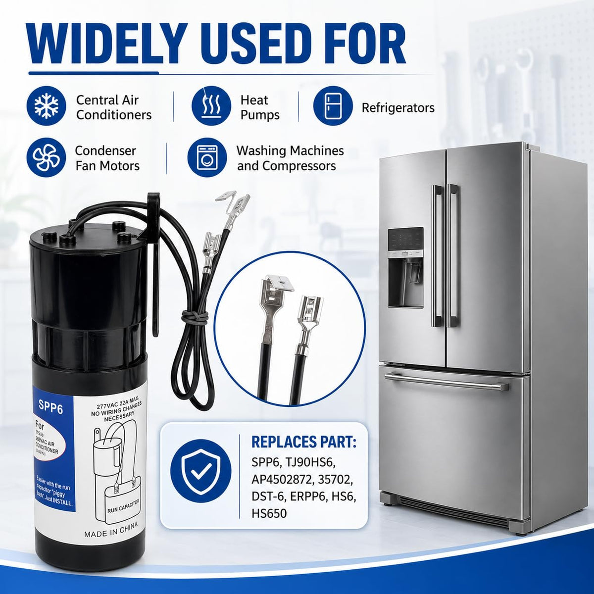3 Pack SPP6 Hard Start Kit 115V-288VAC for 0.5HP-10HP AC Units