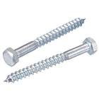 Hex Lag Screws, M8 x 90mm Carbon Steel Zinc Plated Half Thread Self-Tapping Bolts for Wood Screw 15Pcs