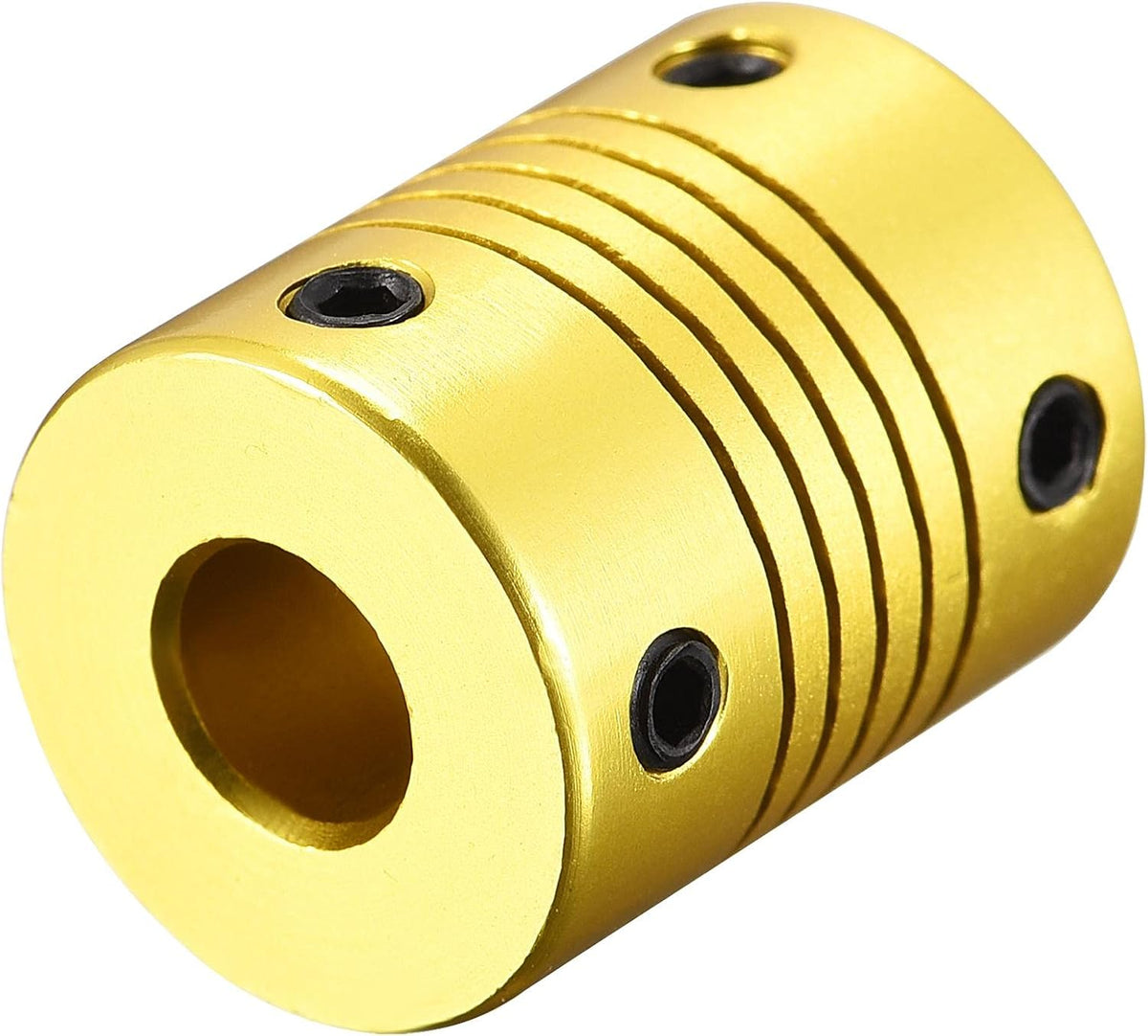 8mm to 8mm Aluminum Alloy Shaft Coupling Flexible Coupler L25xD20 Golden Tone