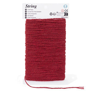 LienMejor Cordon de Coton Rouge, 2mm 49m Cordon de Coton pour Emballage Cadeau