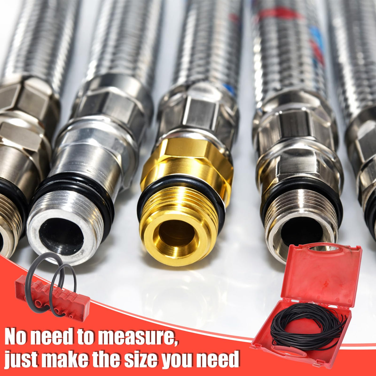 50ft Buna-N O Ring Splicing Kit, Set Reparare O Ring Universal, Roșu