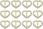 Rhinestone Buckles Sliders, Rhinestone Crystal Ribbon Buckles for Christmas DIY Gift Wrap