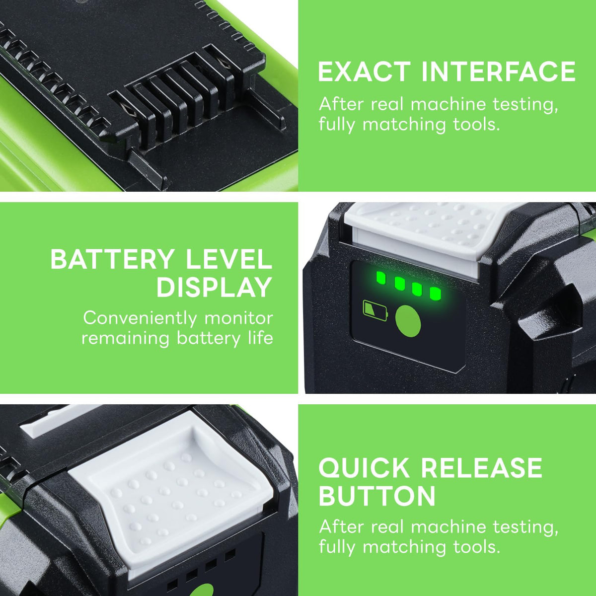 1 แพ็ค 6.0Ah 40V แบตเตอรี่แทนที่สำหรับ Greenworks 29462 29252