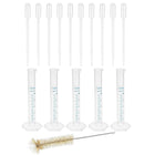 Plastic Graduated Cylinder, 10ml Measuring Cylinder with 10 Transfer Pipettes and 1 Brush, 16in1 Set for Science Lab