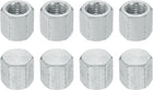 8Pcs JIC Hydraulic Caps, 37° Flare Female Cap Seal Hydraulic Hose Fittings Carbon Steel with Zinc Plating Fits JIC -4 (7/16"-20 UNF) Male Fittings, 0.6x0.6 Inch