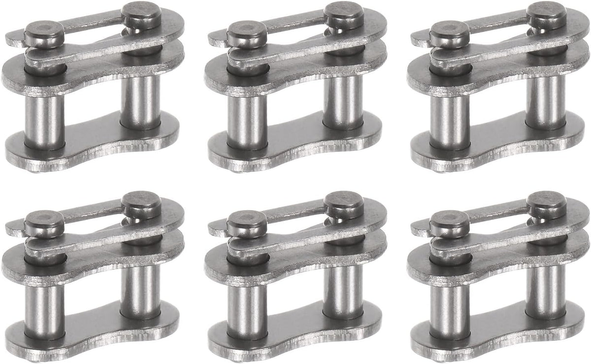 6Pcs #35 Chain Master Connector Link Roller 3/8" Pitch Stainless Steel Standard Connecting Split Links for 06C Chain