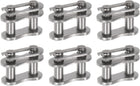 6Pcs #35 Chain Master Connector Link Roller 3/8" Pitch Stainless Steel Standard Connecting Split Links for 06C Chain