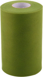 LinkMejor Polyester Home Dress Tutu Gift Decor DIY Craft Tulle Spool Roll 6 Inch x 100 Yards Olive Green