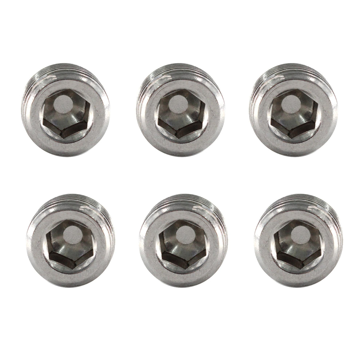 LinkMejor Paslanmaz Çelik Boru Bağlantısı 1/4" NPT Hexagonal Countersunk Erkek Diş Boru Kapak, 6ADET