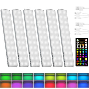 LinkMejor 80RGB Luci a Cambio di Colore per Sotto Mobile, Luci di Scaffale Led