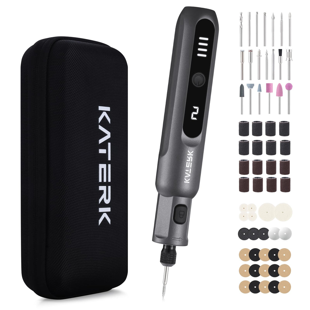 LinkMejor 3.7V Mini Kabelloses Drehwerk-Set mit 70 Zubehörteilen