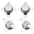 4 Pcs KSD301 Thermostat 185°C/365°F 16A Normally Closed N.C Adjust Snap Disc Temperature Switch for Microwaves,Oven,Coffee Maker,Ceramic Material