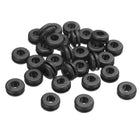30Pcs Rubber Grommets 1/4 ID, 3/8 Drill Hole, Firewall Grommet Automotive Rubber Hole Eyelet Ring Gasket for Wire Cable Hose Protection, Metal Electric Box, (6x10mm, Black)