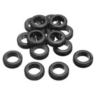 15Pcs Rubber Grommets 11/16 ID, 7/8 Drill Hole, Firewall Grommet Automotive Rubber Hole Eyelet Ring Gasket for Wire Cable Hose Protection, Metal Electric Box, (18x22mm, Black)