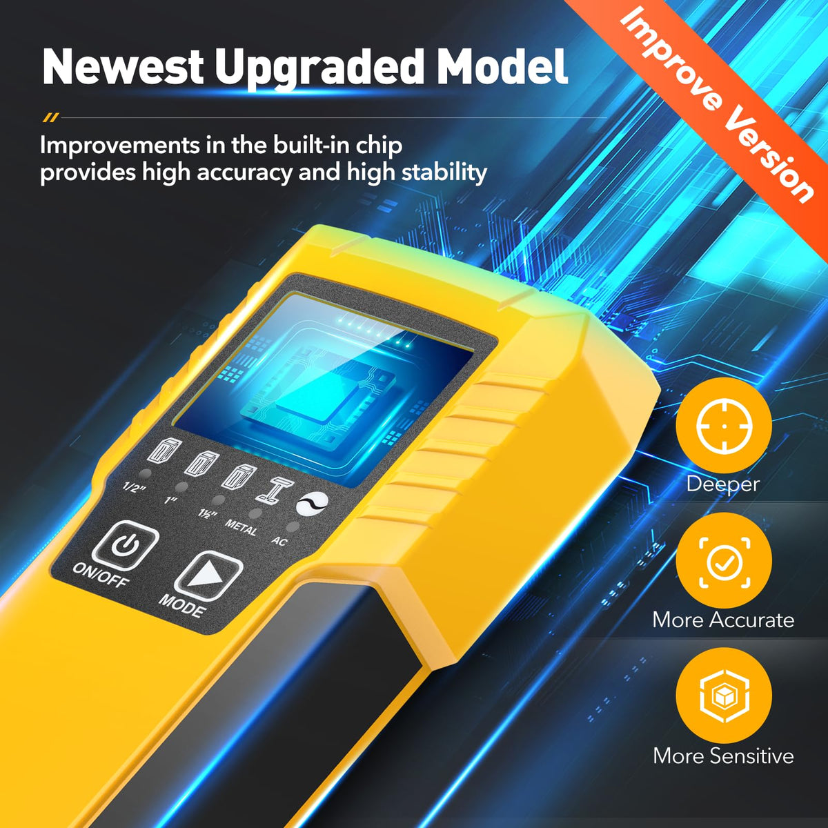 LinkMejor Stud Finder Wandscanner Detektor mit Holz Metall AC Kabelerkennung